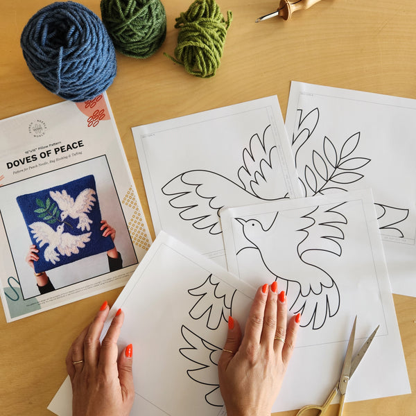 Doves of Peace - 16" Pillow - PDF Pattern