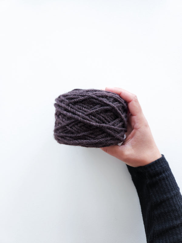 Soft Black - Wool Rug Yarn by Punch Needle World
