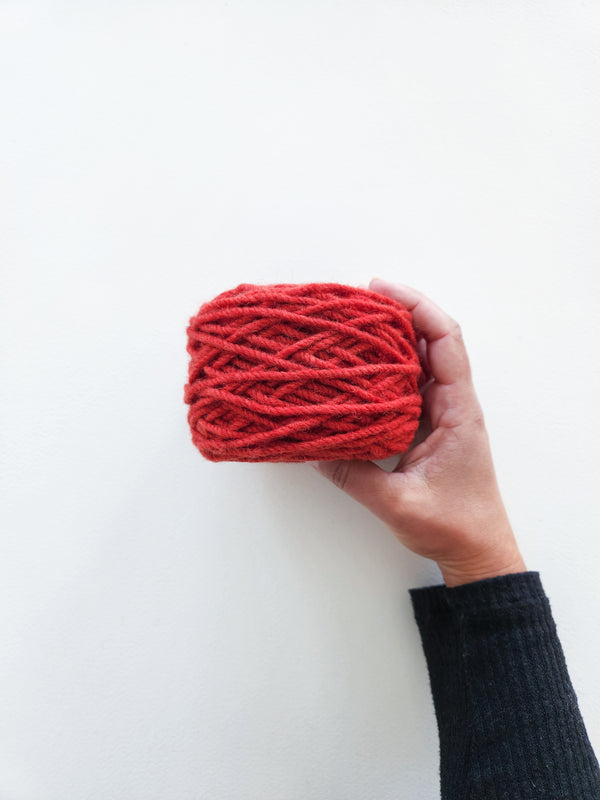Candy Apple Red - Wool Rug Yarn by Punch Needle World